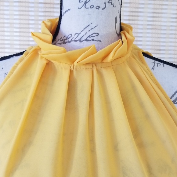 Vintage Yellow Semi-Sheer Cover-Up Dress - Picture 4 of 7